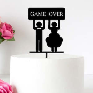 Game Over Wedding Cake Topper - (4)