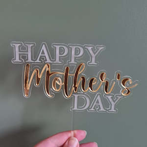 Mothers Day: Happy Mothers Day - Cake Topper