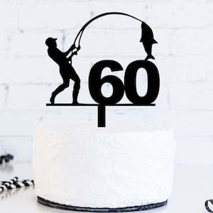 Most Popular: Fishing Cake Topper (any age available)