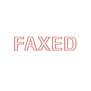 Dixon Faxed Stamp - 030 Red