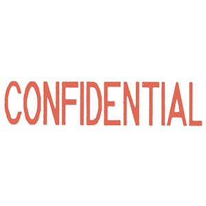 Office Stamps: Dixon Confidential Stamp - 002 Red