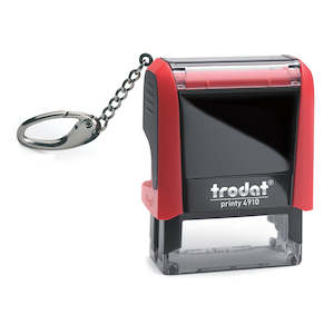 Trodat 4910 Self inking stamper with keyring 26x9mm