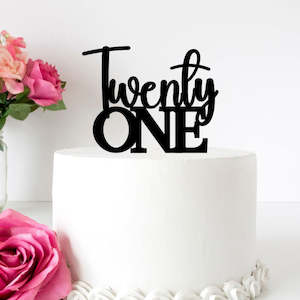 Birthday Cake Toppers: Twenty One Birthday Cake Topper (5)