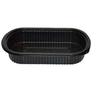 Microwavable Rectangular Container Black