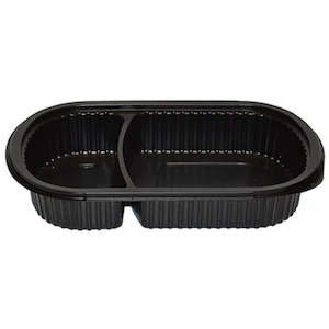 Microwavable Rectangular Container Black