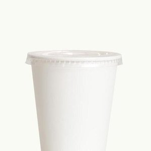 Paper Cold Cups: Bioplastic EcoCup Lid with Straw Hole 90mm