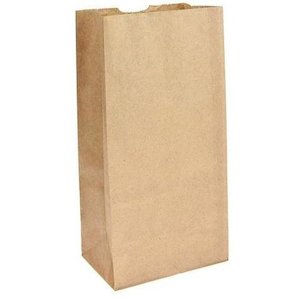 SOS Brown Block Bottom Paper Bags No 8 Standard Duty - 155(W) x 315(H) x 102(G) mm