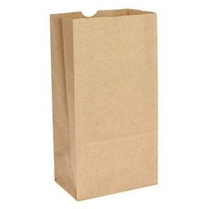 SOS Brown Block Bottom Paper Bags No 4 Heavy Duty - 127(W) x 248(H) x 80(G) mm