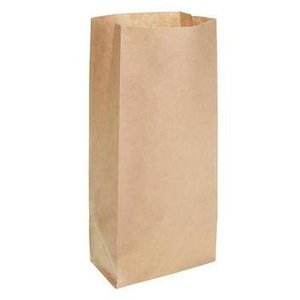 Brown Block Bottom Paper Bag No 0 Heavy Duty - 100(W) x 220(H) x 50(G) mm