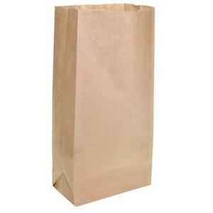 Brown Block Bottom Paper Bag No 1 Heavy Duty - 127(W) x 270(H) x 77(G) mm