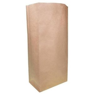 Brown Block Bottom Paper Bag No 5 Heavy Duty - 205(W) x 445(H) x 125(G) mm