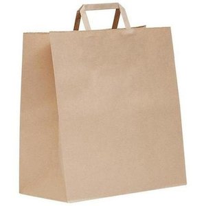 Green Choice Flat Handle Checkout Bag Kraft - Large