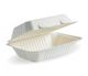 23X15X8CM / 9X6X3" WHITE BIOCANE CLAMSHELL