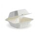 15X15X8CM / 6X6" WHITE BIOCANE CLAMSHELL