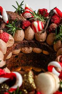 Christmas Wreath Cake -  Black Forest