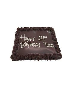 Chocolate Mud Decorated Slab – Half