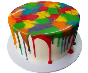 Special Occasion Cake – Colour Cascade – 9″