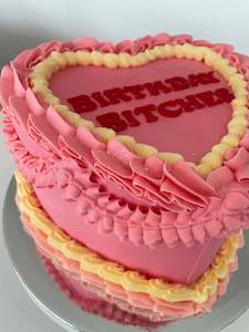 Vintage Heart Shaped Cake