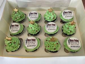 Corporate Logo Christmas Cupcakes