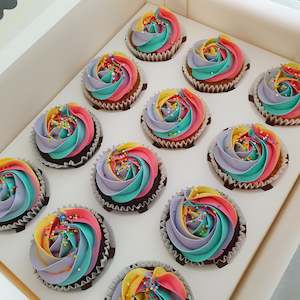 Cake: Rainbow Sprinkles Cupcakes