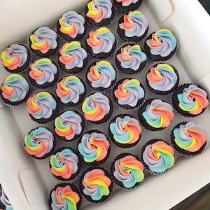 Rainbow Mini Cupcakes