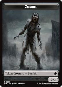 Zombie // Insect Doubled-Sided Token [Foundations Tokens]