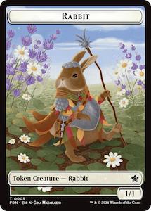 Game: Rabbit // Soldier Double-Sided Token [Foundations Tokens]