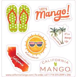 California Mango Stickers (2 sheets)