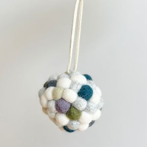 NZ Wool Christmas Baubles - Multi