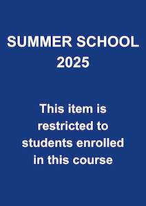 ENGSCI 111 Mathematical Modelling 1 Lecture Notes Summer School 2025