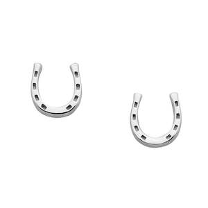 Mini Silver Horseshoe Studs