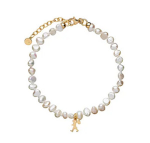 Jewellery: Mini Girl with Pearls Bracelet Gold-Plated