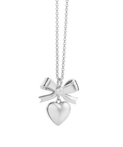 Superlove Bow Necklace Silver