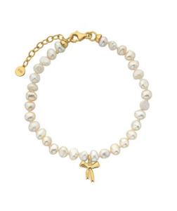 Jewellery: Petite Bow with Pearls Bracelet Gold-Plated