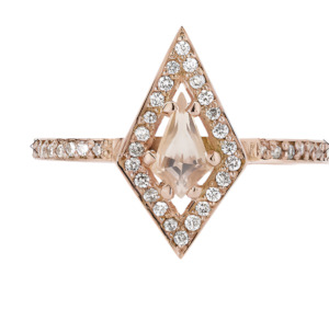 Kite Ring Diamonds rose gold