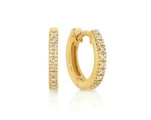 Jewellery: Mini Diamond Huggies - 9ct YG