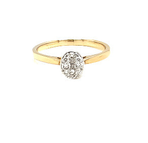 Oval Diamond Ring Yellow Gold