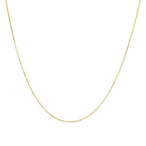 9ct Yellow Gold Box Chain - 45cm