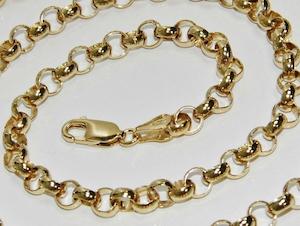 9ct Yellow Gold Belcher Necklace - 50cm