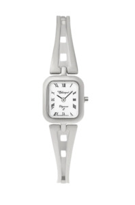 Classique - Amalia - Rectangular White Dial - Stainless Steel Bracelet