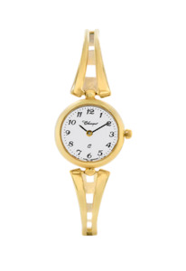 Classique - Alma - White Round Dial - Arabic - Gold plated Bracelet - 20mm