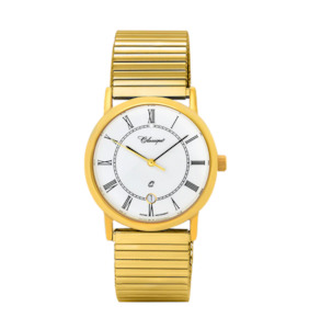 Classique - White Dial - Roman numerals - Gold Plated Fexi Strap -35mm