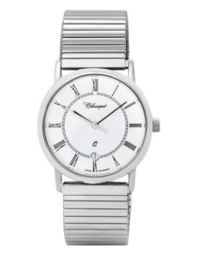 Classique - White Dial - Roman numerals - Stainless Steel Fexi Strap - 35mm