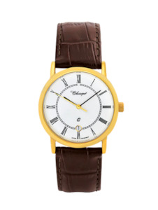 Classique - Round White Dial with Tan leather strap