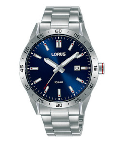 Gents dress watch - Stainless strap - Blue dial