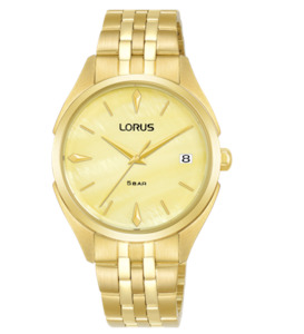 Gents Gold Watch - Gold Dial