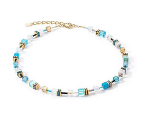 Fresh Turquoise, White & Gold Necklace