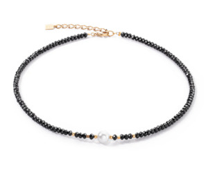 Mystic Black Crystal Pearl Necklace