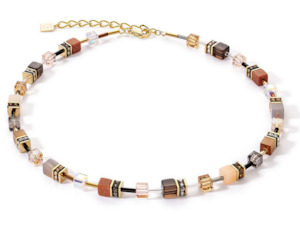 Earthy Browns, Pink & Smoky Quartz Necklace