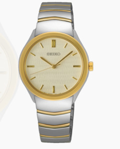 Jewellery: Ladies Two Tone  Watch - Cream Dial